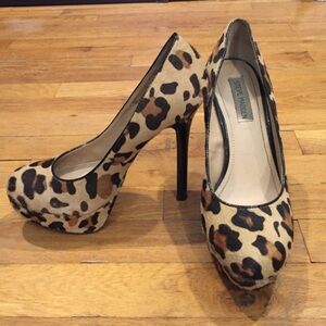 Steve Madden Real Fur heels size 8.5